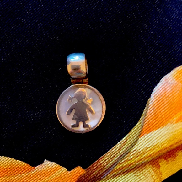 950 Peruvian silver & nacre charm with hinge - Picture 2 of 6